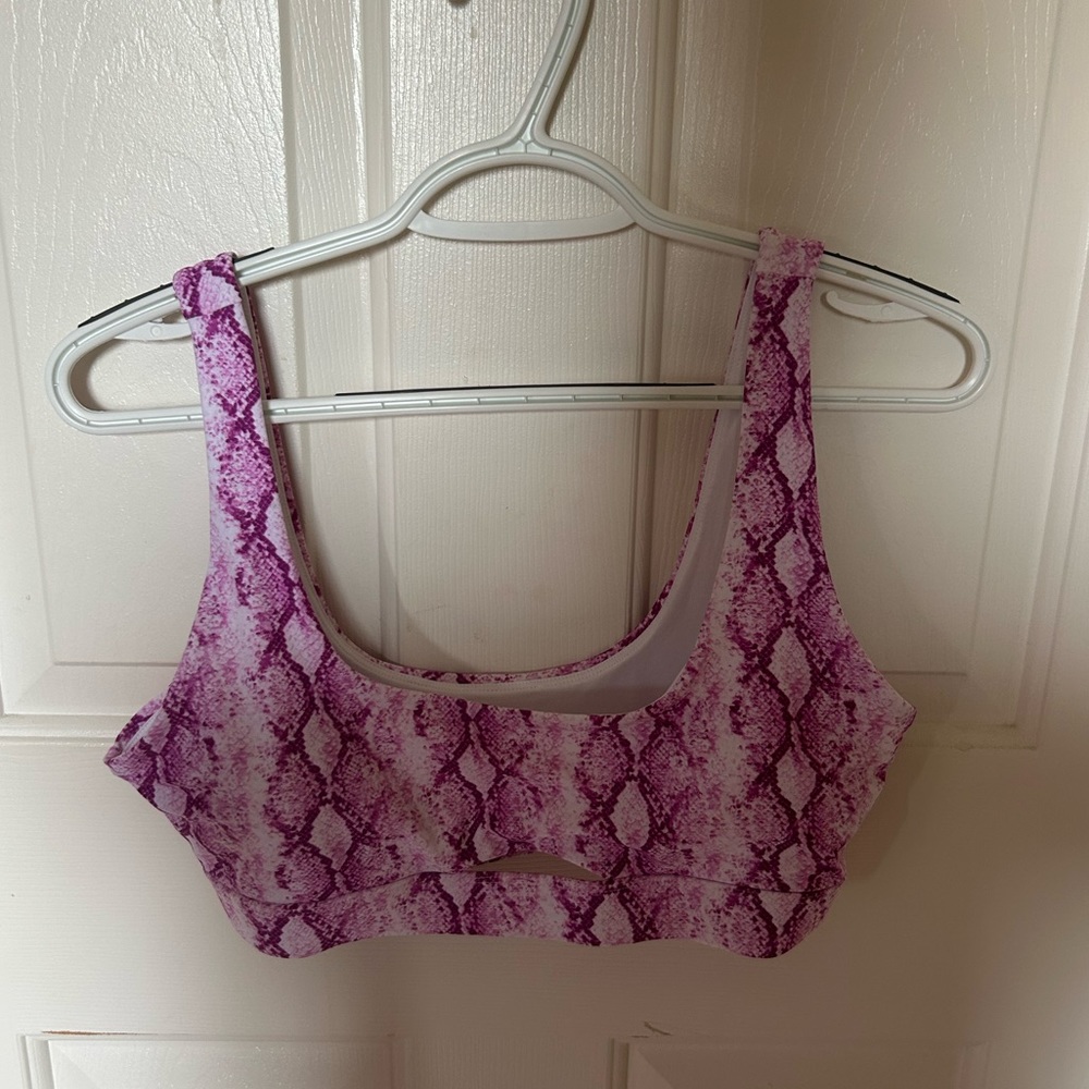 Shein Snakeskin Bikini Top